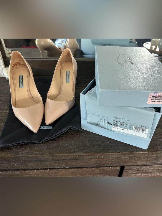 Prada Shoes - Prada Blush Patent Leather Pointed-Toe Pumps